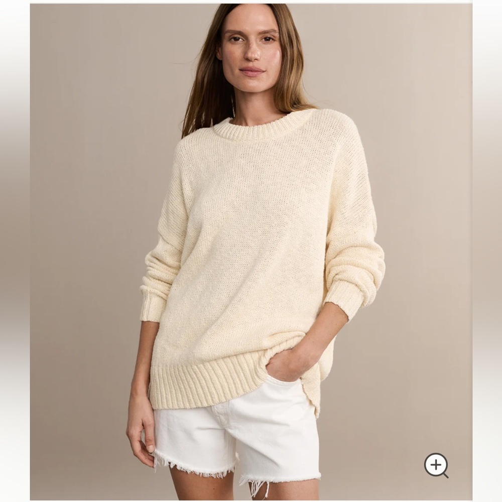Jenni Kayne Cream/Oat Cruise Cocoon Crewneck Sweater